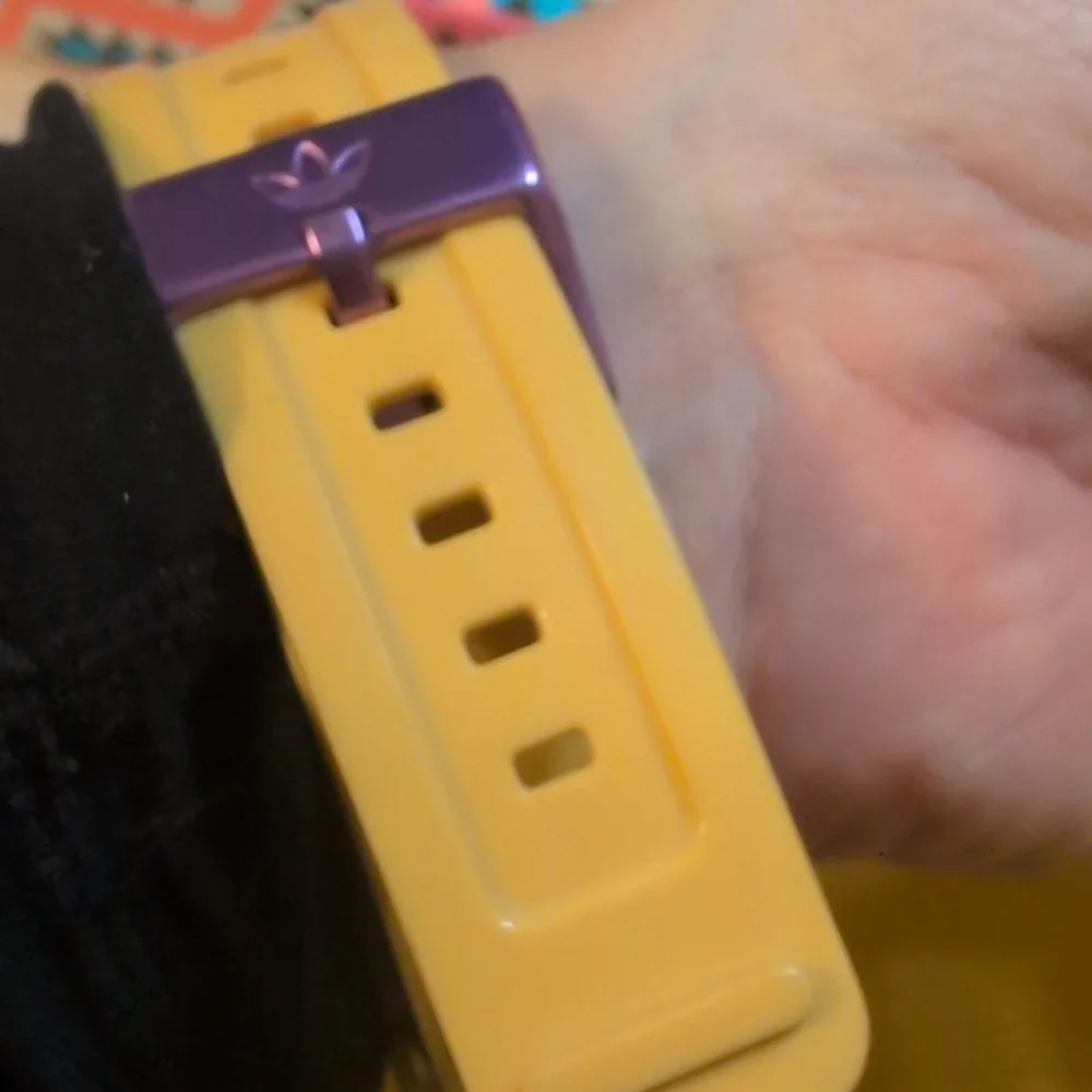 Dopamine Bold Yellow Pop Color Adidas Digital Watch-unisex